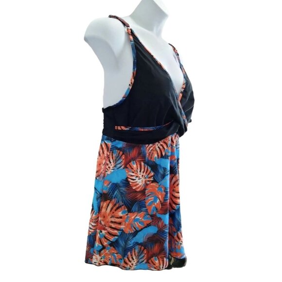 Grace Karin Tropical Print Top High-Waisted Bottom Tankini Swimsuit Set Size 2XL - Picture 5 of 10